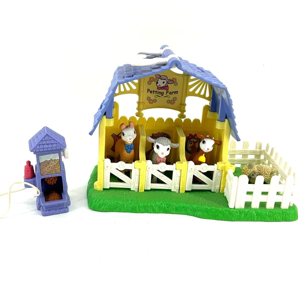 Fisher Price Sweet Streets Petting Farm Barn Playset Animals Feeding Baby Goats